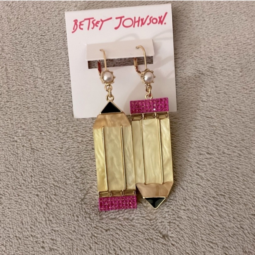 Betsey Johnson Pencil Earrings